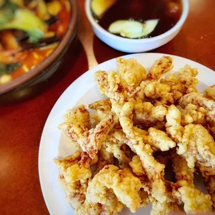 chicken wings and fried chicken, food