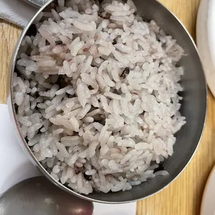 Purple and white rice