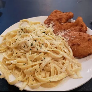 Pane Chicken with Fettuccine!