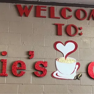 a sign for janie's cafe