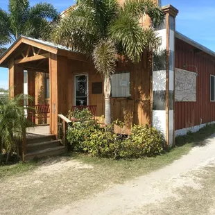 the front of the building