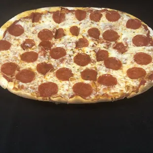 a pepperoni pizza