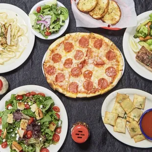 a variety of dishes