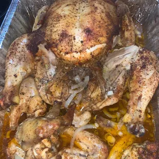 Whole juicy chicken sooo gooood