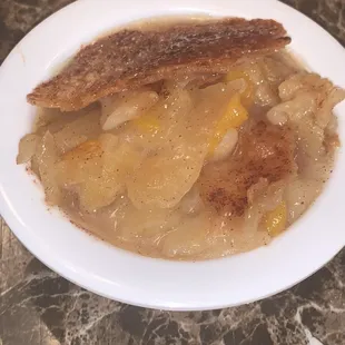 Homemade peach cobbler