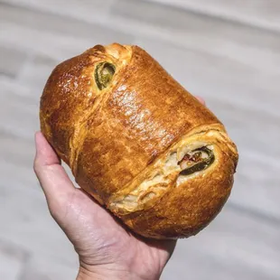 Ham &amp; Cheese Jalapeno Croissant.