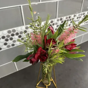 Cute, simple florals for a bridal shower.