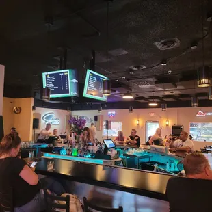 people sitting at the bar