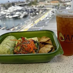 Surf Shop Special with Chicken Salad Wrap