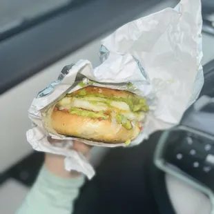 Breakfast sandwich YUM.
