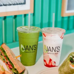 Green Machine and Strawberry Delight