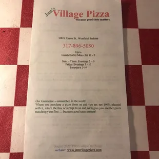 Jan&apos;s Village Pizza