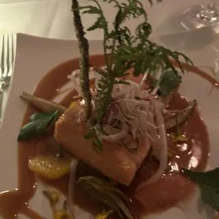 White Wine Poached Norwegian Salmon