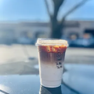 Brown Sugar Cinnamon + Honey Lavender Oat Milk Latte mmmmmmmmm
