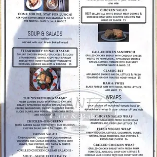 menu for jantz cafe and bakery