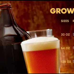 growls and a glass of beer