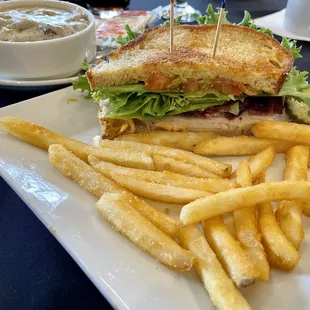 Club sandwich split with a colleague during working lunch. Excellent!