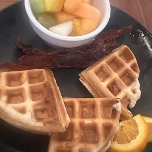 food, waffles