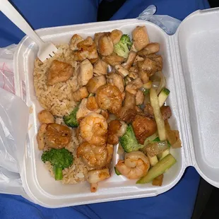 Hibachi chicken and shrimp