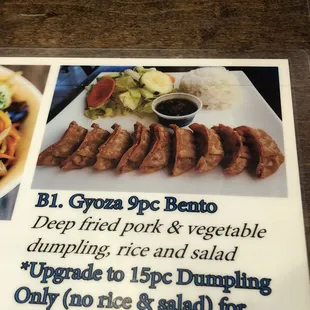 a menu for a restaurant