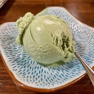 Green tea ice cream