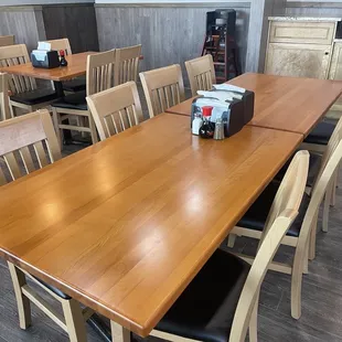 Pic of the seating areas and tables inside the restaurant.