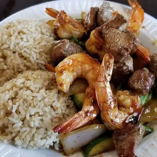 Steak and shrimp hibachi