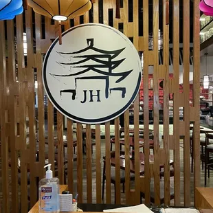 a japanese restaurant with colorful umbrellas