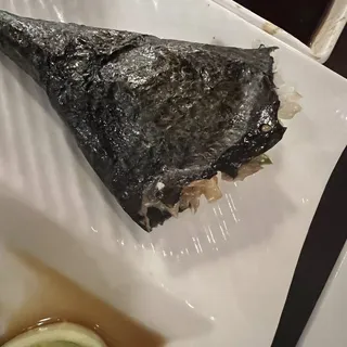 (A) Salmon Skin Handroll