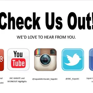 Check us out on other social media platforms, leave a comment or a review.