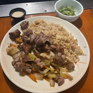Sirloin steak and shrimp