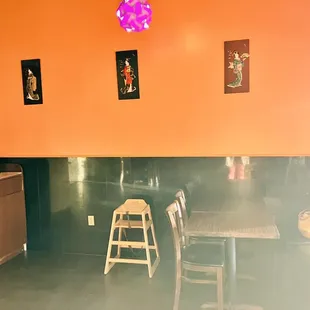 the interior of a japanese restaurant