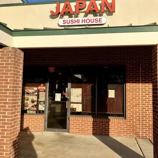 the front of the restaurant