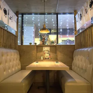 Table with booth seat