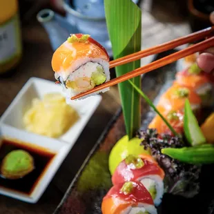 sushi and sashimi, food, sashimi, sushi