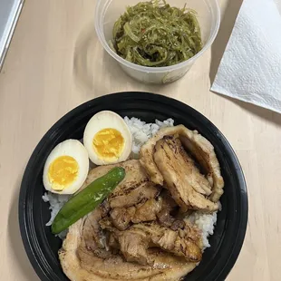 Pork belly over rice