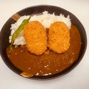 Hokkaido Creamy Potato Croquettes Curry- Japanese Croquettes with curry