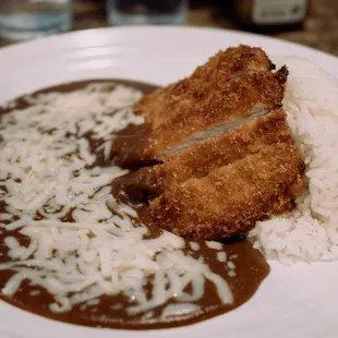 Pork Katsu with cheese, level 7 Spice