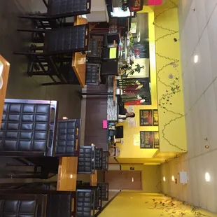 the inside of a restaurant