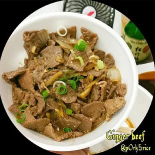 $5 ginger beef rice bowls