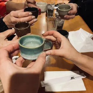 drink, sushi and sashimi