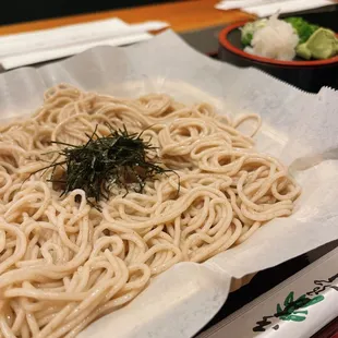 Hand crafted back-wheat noodle called &quot;SOBA&quot; This is the Japanese soul food !
