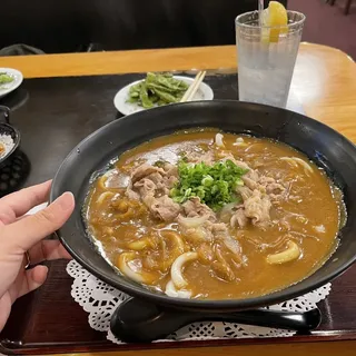 Hot Beef Curry Udon Soup