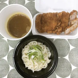 Hot Chicken Cutlet Curry Udon Soup