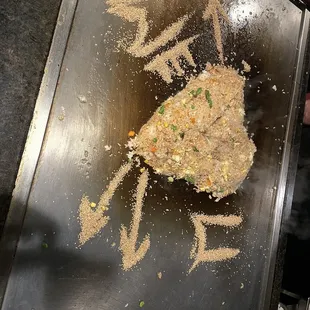 "We Love You" created by the cook