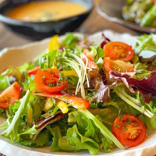Garden salad with house ginger dressing