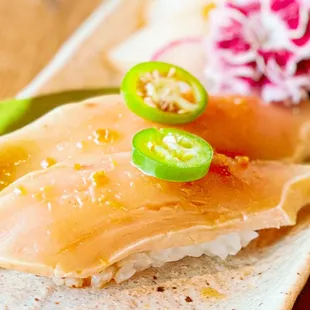 Ginger albacore sushi
