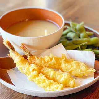 Kids/Shrimp Tempura (3pcs), Edamame, Miso Soup
