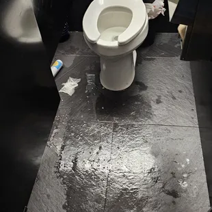 Bathrooms flooded by urine