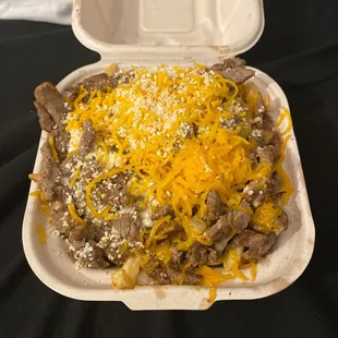 Small Carme asada fries with extra cheese